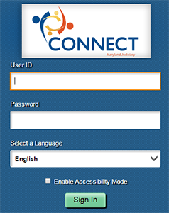 Connect Login Screen