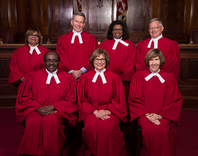 Group Photo of the Judges of the Maryland Court of Appeals