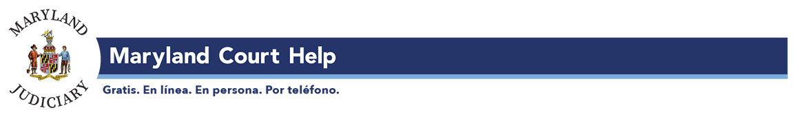 Maryland Court Help Logo in Spanish