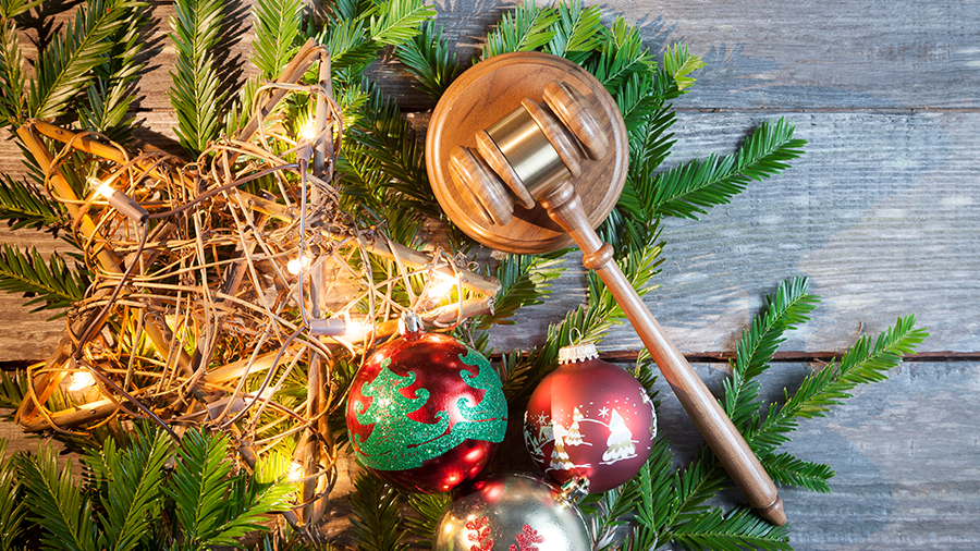 Holiday photo with gavel